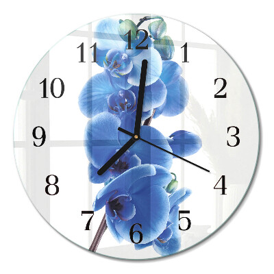 Runde wanduhr Orchidee
