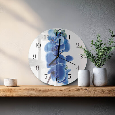 Runde wanduhr Orchidee