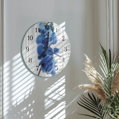 Runde wanduhr Orchidee