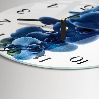 Runde wanduhr Orchidee