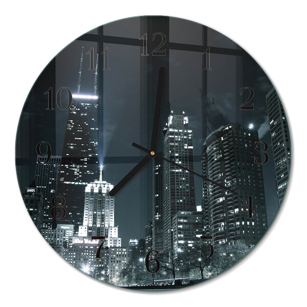 Runde wanduhr Stadt