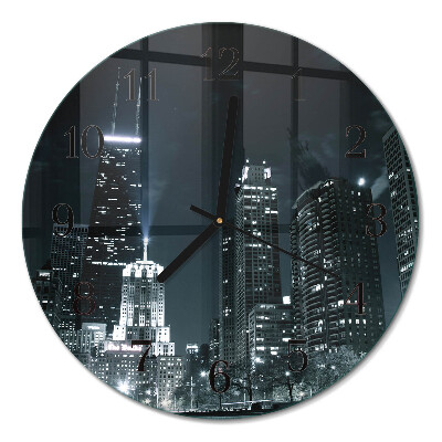 Runde wanduhr Stadt