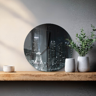 Runde wanduhr Stadt