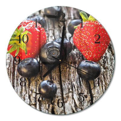 Runde wanduhr Beeren