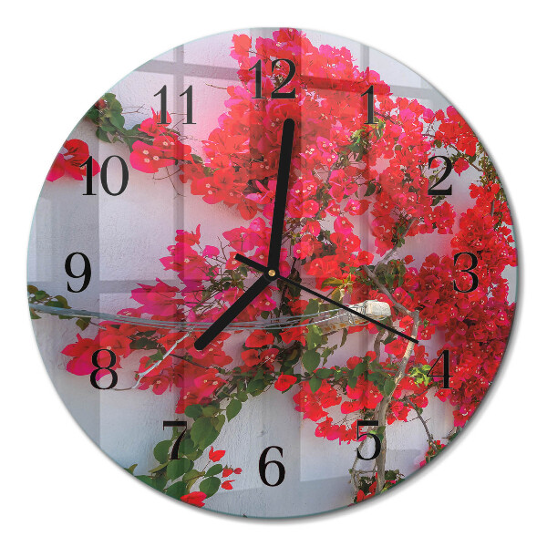 Runde wanduhr Blumen