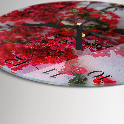 Runde wanduhr Blumen