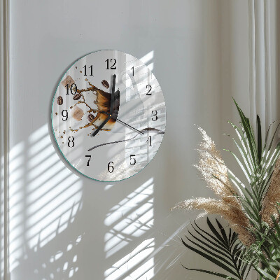 Wanduhr glas rund Becher