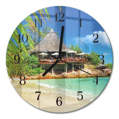 Wanduhr glas rund Insel
