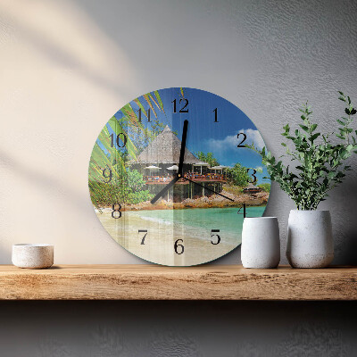 Wanduhr glas rund Insel