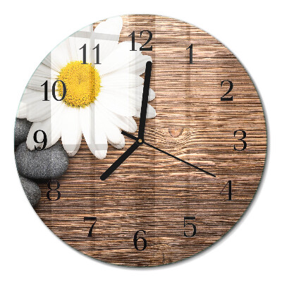 Runde wanduhr Gänseblümchen