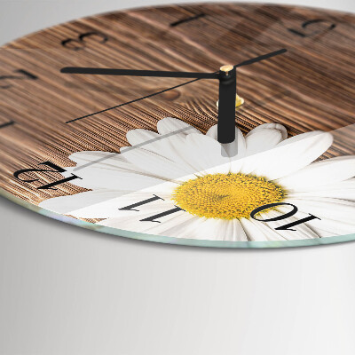 Runde wanduhr Gänseblümchen