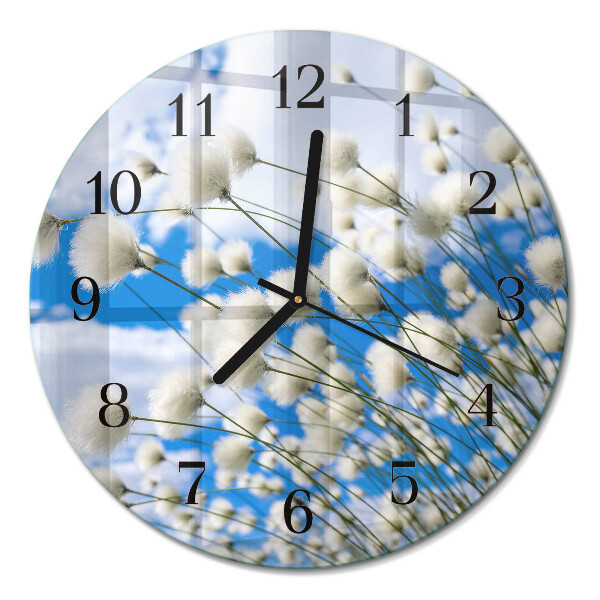 Glas wanduhr mit motiv rund Baumwolle