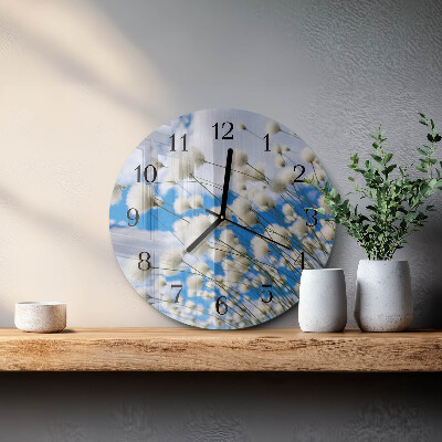 Glas wanduhr mit motiv rund Baumwolle