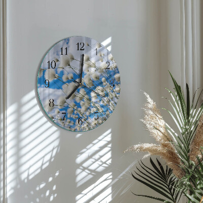 Glas wanduhr mit motiv rund Baumwolle