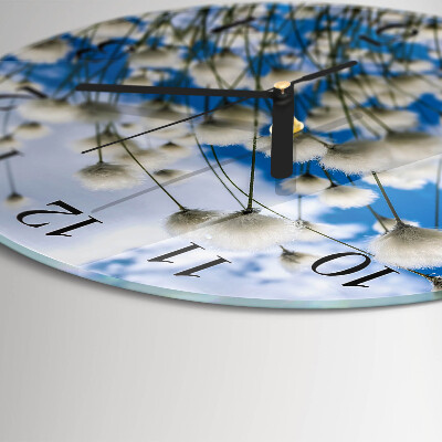 Glas wanduhr mit motiv rund Baumwolle