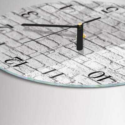 Glas wanduhr mit motiv rund Ziegel