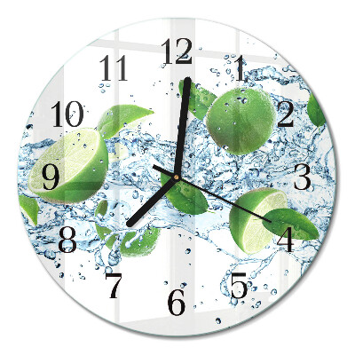 Wanduhr glas rund Kalziumkarbonat