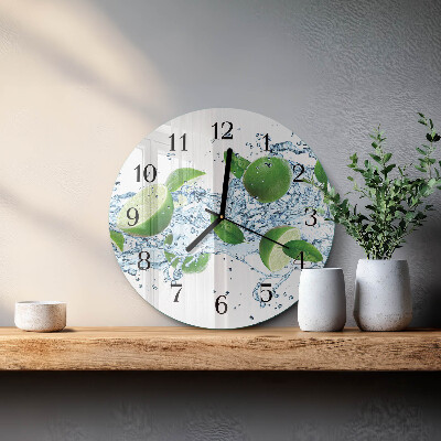 Wanduhr glas rund Kalziumkarbonat