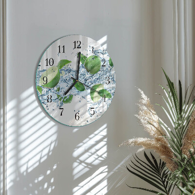 Wanduhr glas rund Kalziumkarbonat
