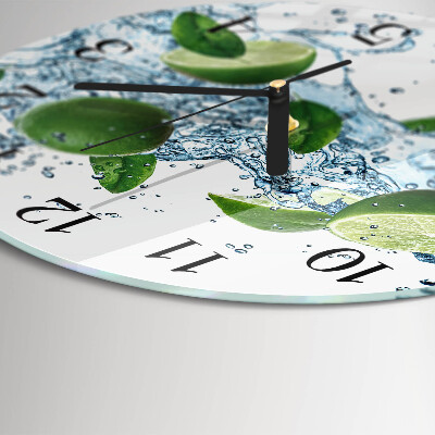 Wanduhr glas rund Kalziumkarbonat