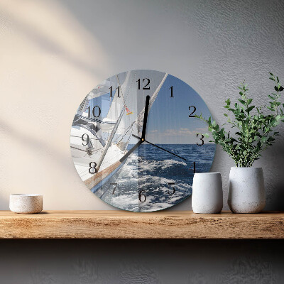 Runde wanduhr Yacht