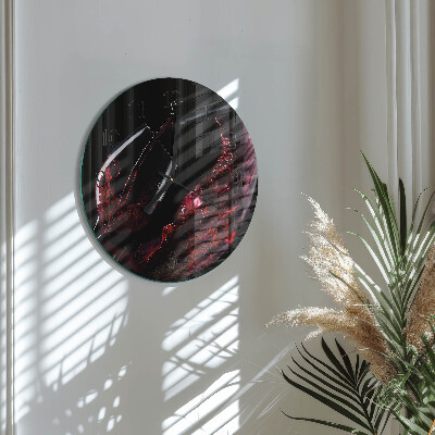 Wanduhr glas rund Wein