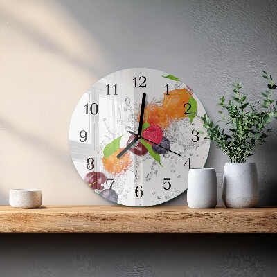 Runde wanduhr Obst