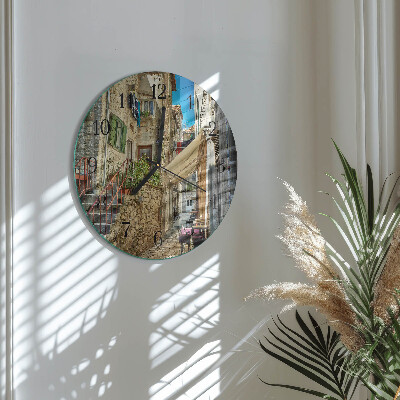 Wanduhr glas rund Avenue
