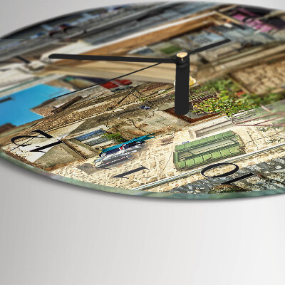 Wanduhr glas rund Avenue
