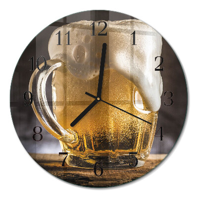 Runde wanduhr Bier