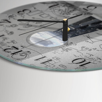 Runde wanduhr Schlüsselloch