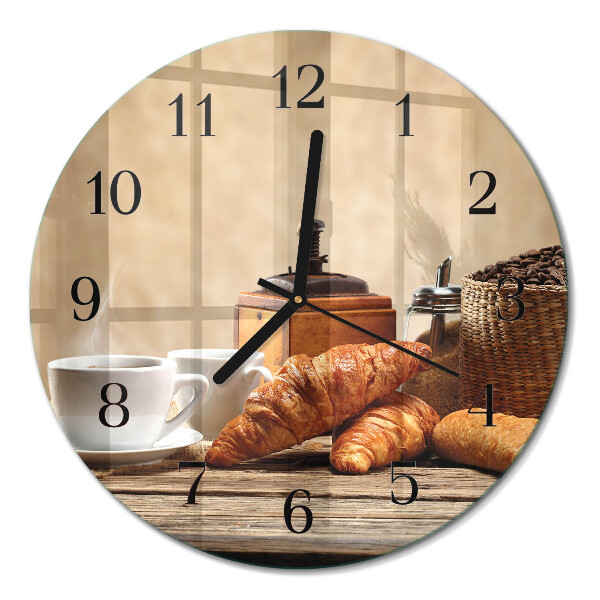 Runde wanduhr Croissants
