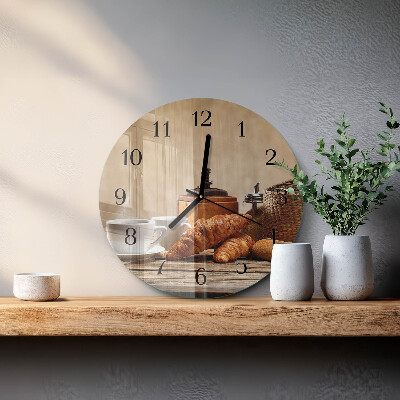 Runde wanduhr Croissants