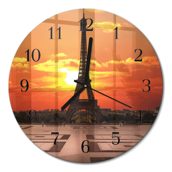 Runde wanduhr Eiffelturm