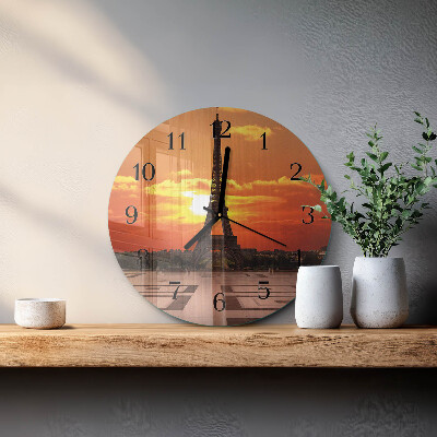 Runde wanduhr Eiffelturm
