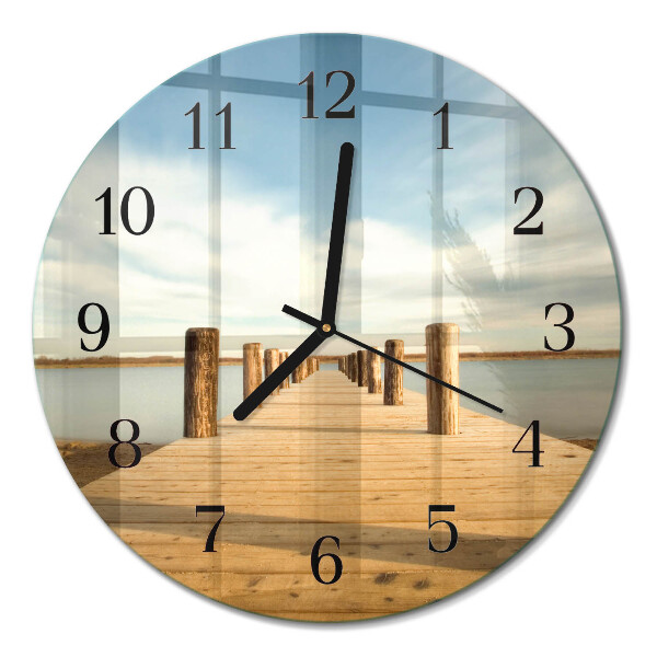 Wanduhr glas rund Brücke