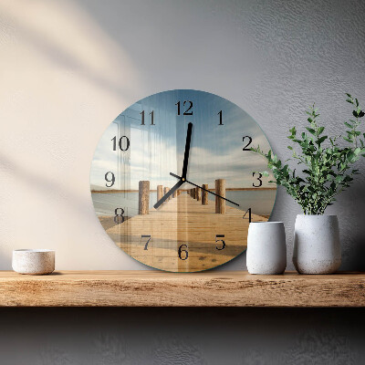 Wanduhr glas rund Brücke