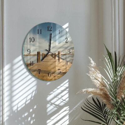 Wanduhr glas rund Brücke