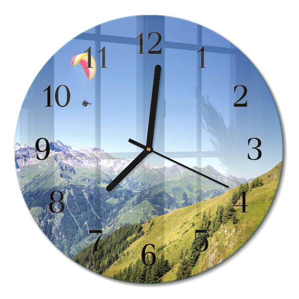 Runde wanduhr Gebirge