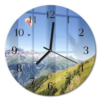 Runde wanduhr Gebirge