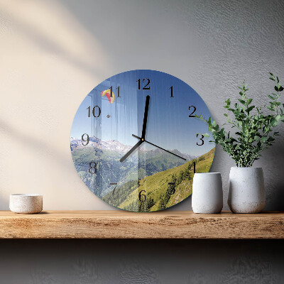 Runde wanduhr Gebirge