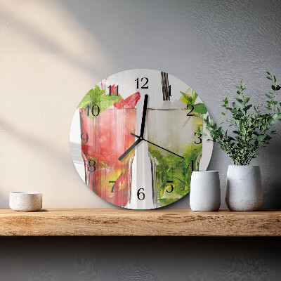 Runde wanduhr Cocktails
