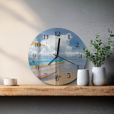 Runde wanduhr aus glas Łódź