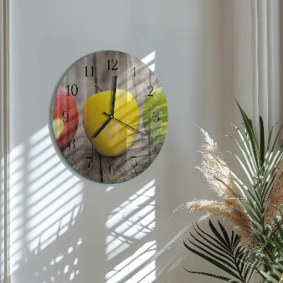 Runde wanduhr Äpfel