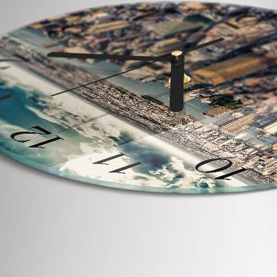 Glas wanduhr mit motiv rund New York
