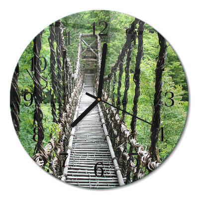Runde wanduhr aus glas Hängebrücke