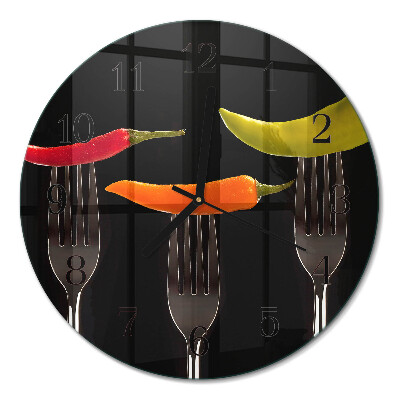 Runde wanduhr Gabel