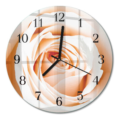 Runde wanduhr Rose