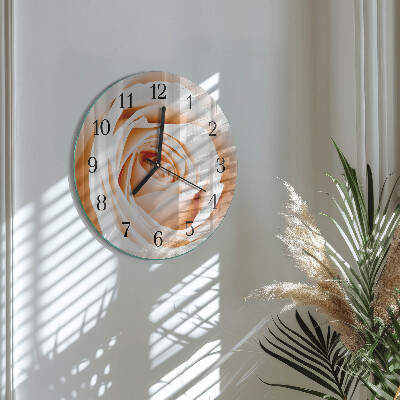 Runde wanduhr Rose