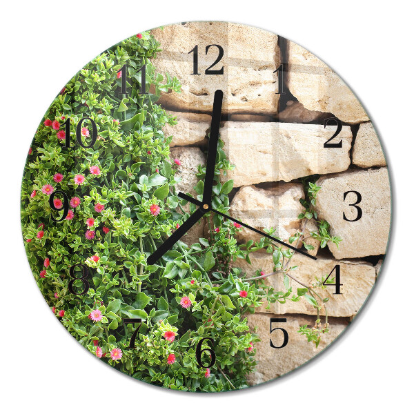 Glas wanduhr mit motiv rund Steine der Natur